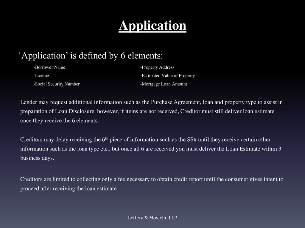 trid application 6 elements